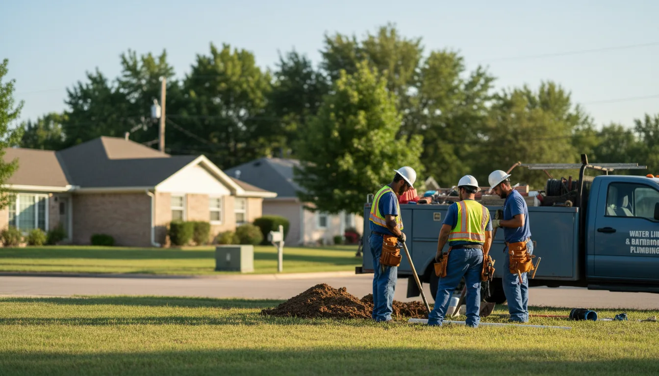 Residential water line and bathroom plumbing service in Uniontown, AR